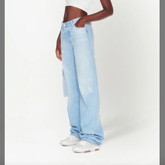 Off-White Painted Toybox Extralong Cargo Jeans - Picture 4 of 13